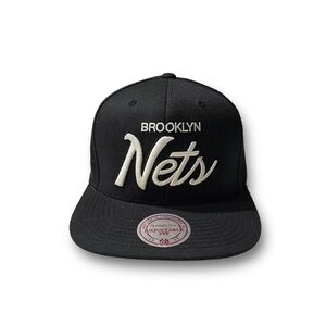 Mitchell & Ness NBA Brooklyn Nets‎ Adjustable Leather Strap Hat Wool Blend OSFM